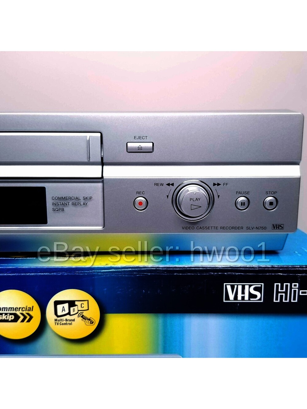 Sony Slv-n750 Vcr Vhs Sqpb Video Cassette Tape Player Recorder